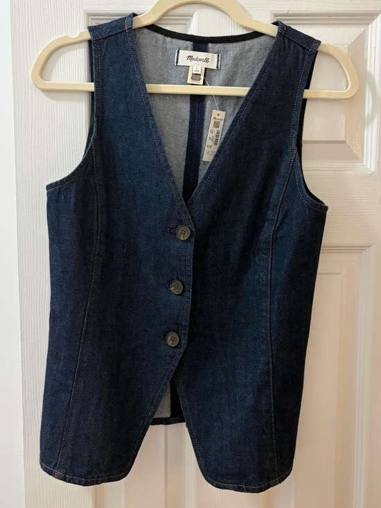 Madewell Tops - Madewell Denim Cutaway Vest size 0